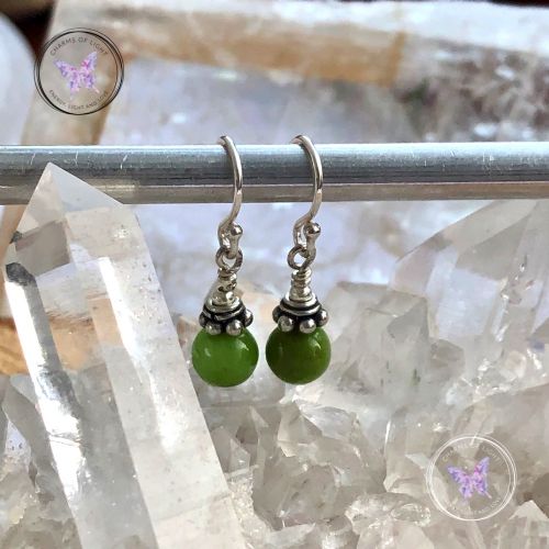 Chrysoprase Silver Earrings